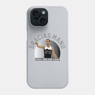 Gracias Manu - (San Antonio/NBA player career emblem) Phone Case