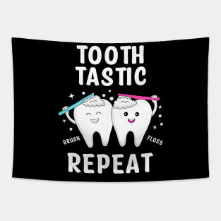 Toothastic Brush Floss Repeat Tapestry