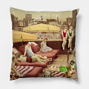 Art Deco Rooftop Chillout (Detail Edit) Pillow