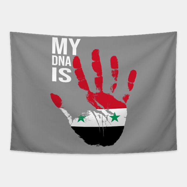 Syria Flag, My DNA Is Syrian, Syrian Flag Tapestry by Jakavonis