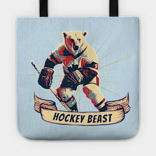 Ice Hockey Polar Bear Hockey Beast Tote