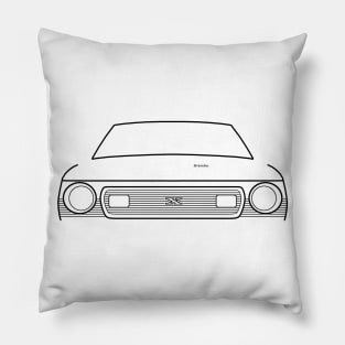 AMC Gremlin 1970s classic car black outline graphic Pillow