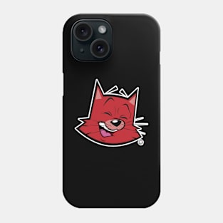 Red Cat Laugh Phone Case