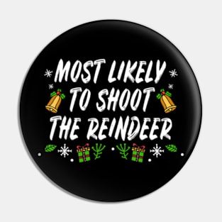 Reindeer Santa Claus Christmas Holiday Pin