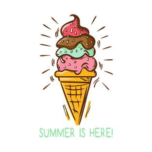 Ice Summer is here Ice Cream Parlor Summertime T-Shirt