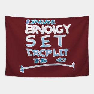 just text imagine design Tapestry