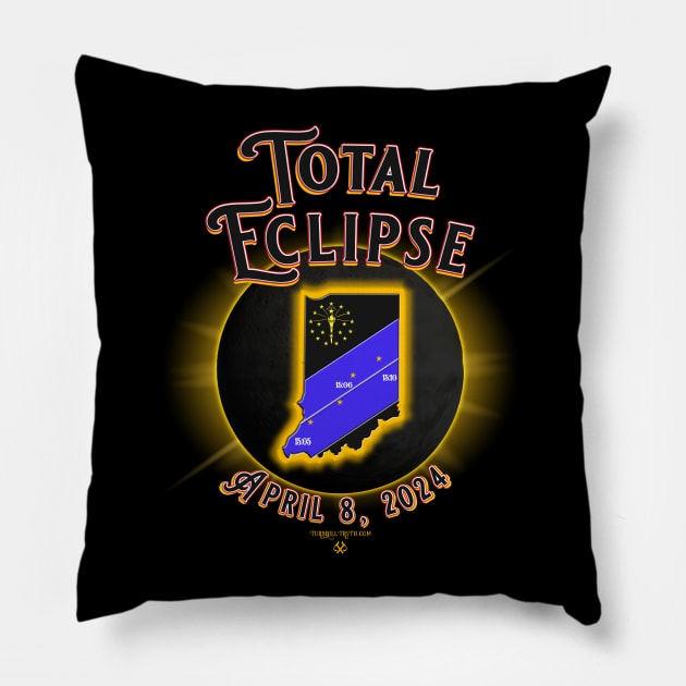 Total Eclipse Indiana Pillow by Turnbill Truth Designs