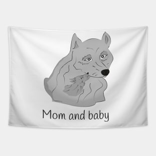 Mom and baby Tapestry