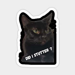 Lucky Da Black Cat Magnet