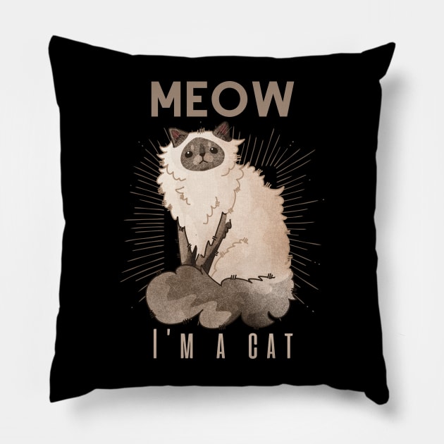 Meow, I’m a cat - Persian Point Furbaby Pillow by Feline Emporium