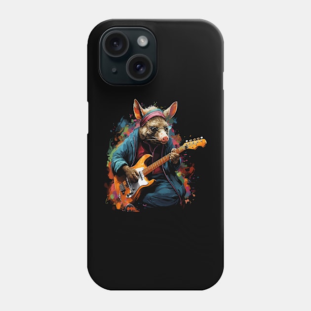 Aardvark Playing Guitar Phone Case by JH Mart