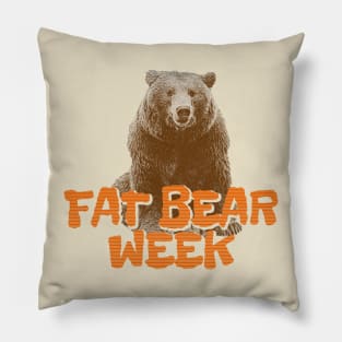 Fat Bear Week Vintage Pillow