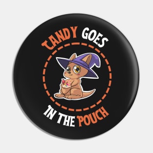 Cute Halloween kangaroo witch Pin