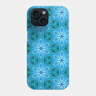 Blue Abstract Star Shapes Pattern Phone Case