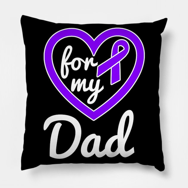 Hodgkins Lymphoma Dad Cancer Awareness Pillow by hony.white