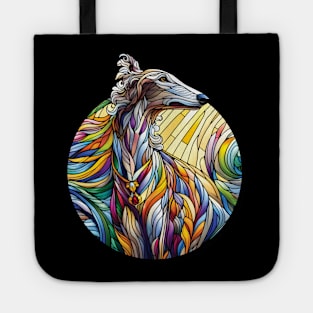 Borzoi, stained glass. I love borzois. Tote