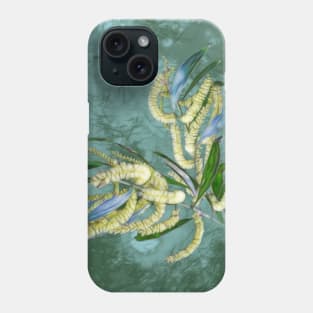 Abstract wattle in blue and green Phone Case