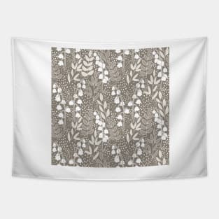 Lily of The Valley Pattern - Light Brown Tapestry