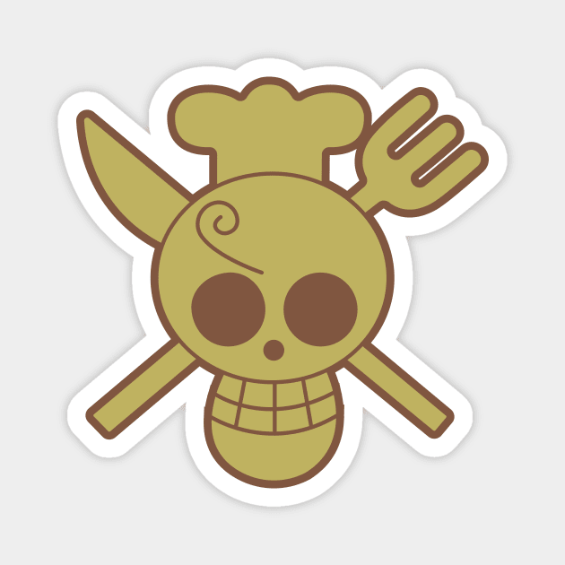 Sanji Jolly Roger Magnet by onepiecechibiproject