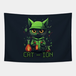 Chemist cat, cation, chemistry, laboratory, kitty in lab Tapestry