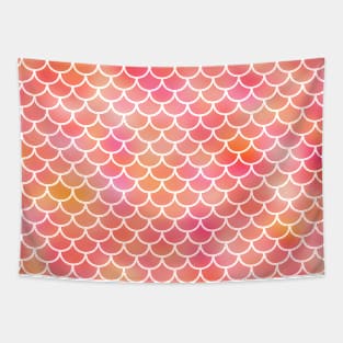 Pink, Orange, Yellow Mermaid Print Tapestry