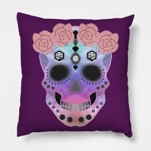 Colorful Sugar Skull Pillow