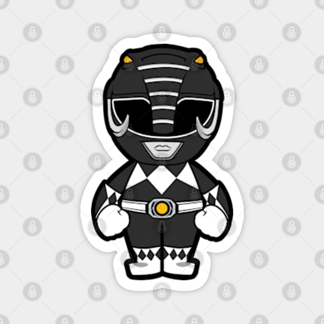 Black Ranger Chibi Magnet by mighty corps studio