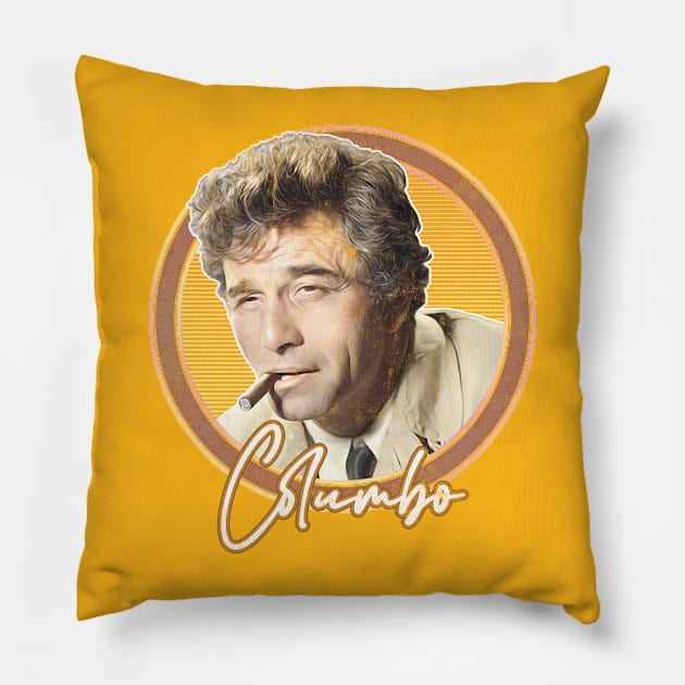 Columbo / Vintage Faded Style TV Fan Design Pillow by DankFutura