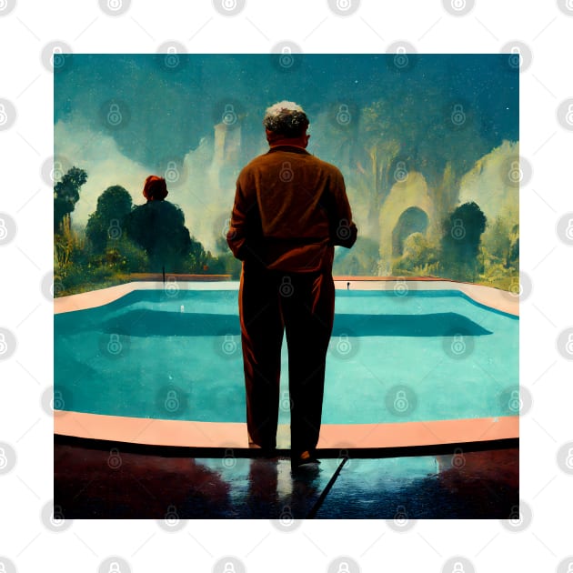 Man Looking over Pool by endage