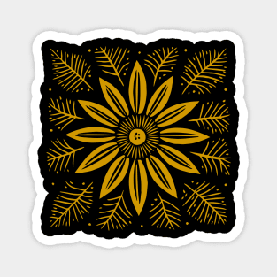 Lino Cut Flower Magnet