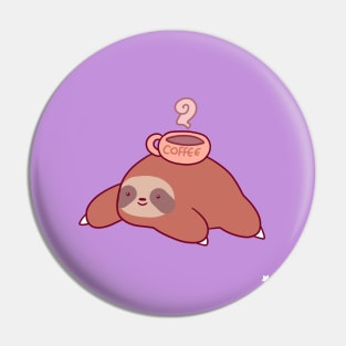 "Thank You" Coffee Sloth Pin