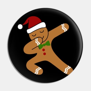 Dabbing Gingerbread Man Christmas Holiday Pin