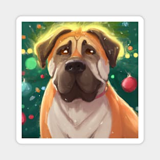 Cute Mastiff Drawing Magnet