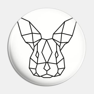 Geometric Rabbit Pin