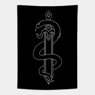 Sword and Snake (Tattoo) Tapestry