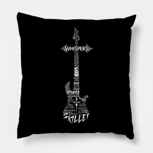 Typograpy Guitar Skillet Pillow
