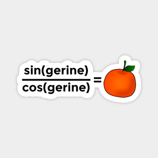 Trigonometry Tangerine Magnet