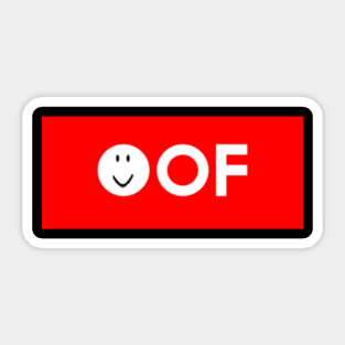 Roblox Noob Oof Stickers Teepublic - roblox noob stickers redbubble