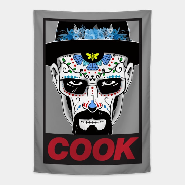 Heisenberg COOK Suger Skull Tapestry by DavidLoblaw