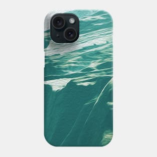 Teal Mountains Oil Effects 4 Phone Case