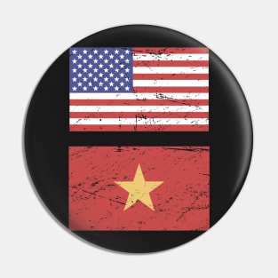 United States Flag & Vietnam Flag Pin