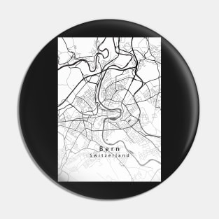 Bern Switzerland City Map white Pin