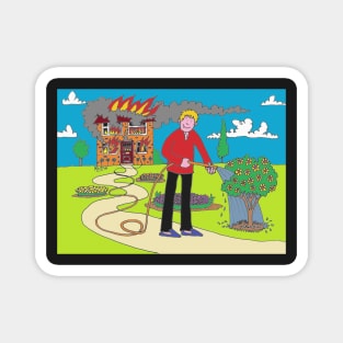 On Fire For Gardening Magnet