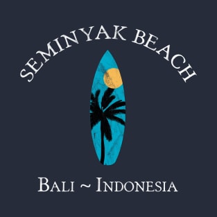 Seminyak Beach Bali Indonesia Vintage Surfboard T-Shirt