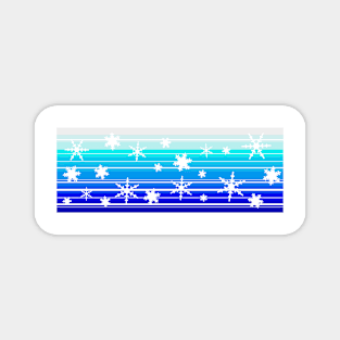 Ombre Winter Snowflake Pattern Magnet