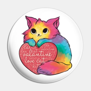 Kitty Is My Valentine Pin