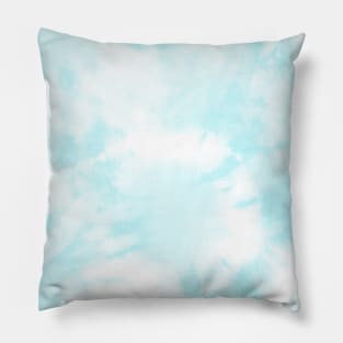 Light Blue Pastel Tie-Dye Pillow