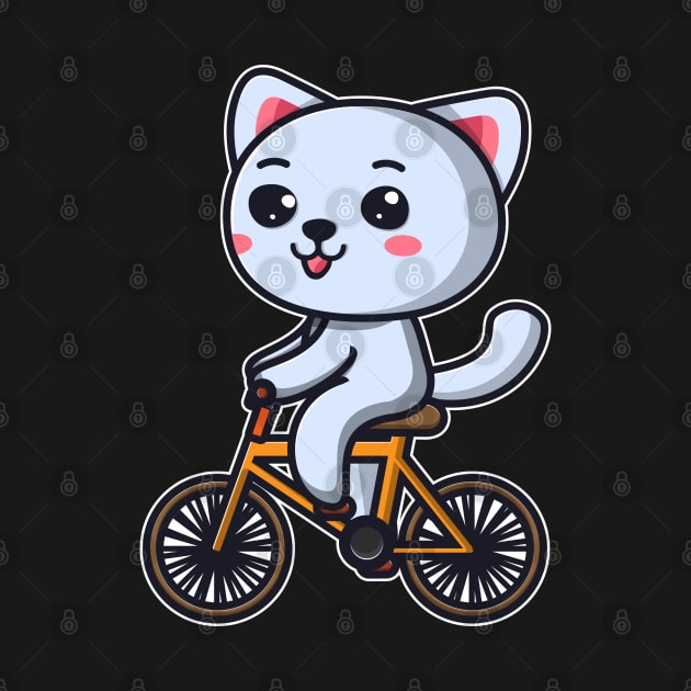 Cat Riding Bicycle Cat design gifts for women graphic by theodoros20
