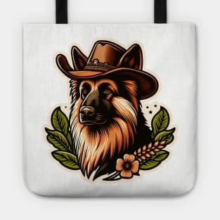 German Shepherd Cowboy Tote