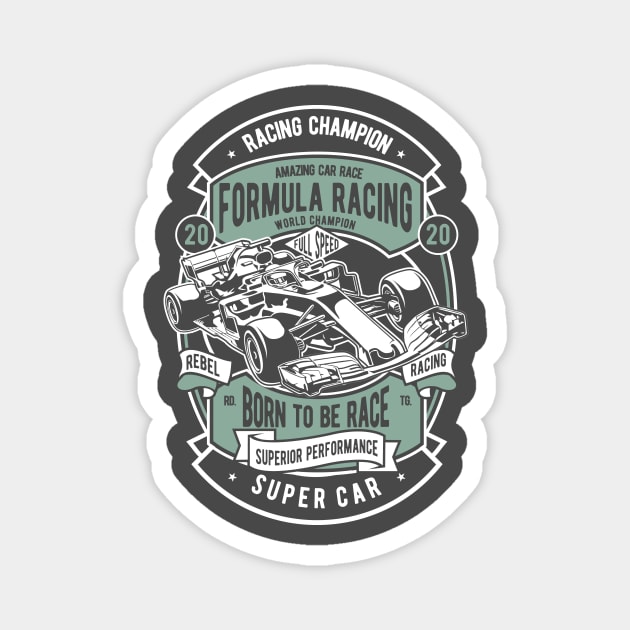 Formula Racing Magnet by Genuine Vintage